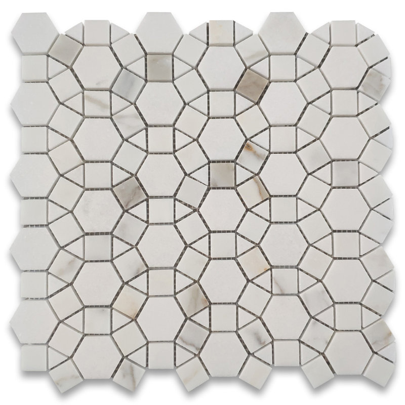 Calacatta 12" x 11" Marble Mosaic Tile