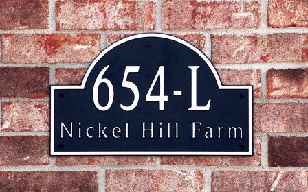 Arch Wall Plaque, Nickel, 11" H x 16" W x 0.25" D
