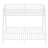 Metal Bunk Bed for Adults and Teens, Noise-Free Frame, Storage Space, White, No Box Spring Needed-736889128