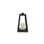 Black Tapered Metal Lantern with Battery Operated Candle