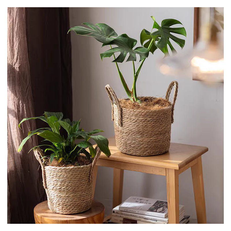 French Country Woven Planter Basket, Small