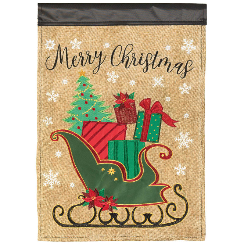 Drapeau de maison en polyester Damary, 18 po x 13 po