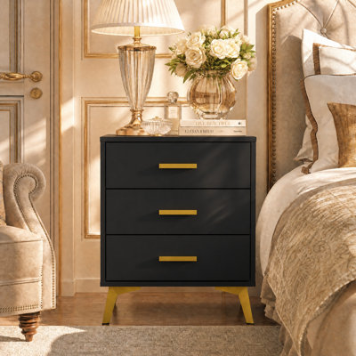 Hattenhauer 19.7" W 3-Drawer Nightstand