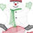 Stacked Snowman Lighted Display