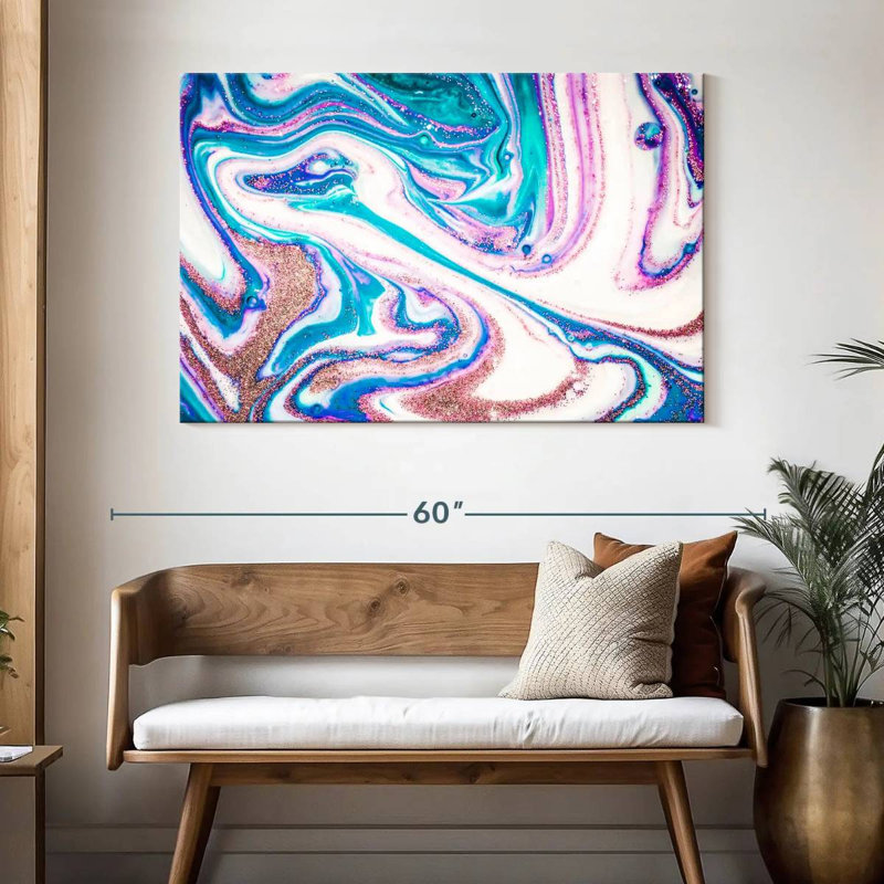 Avery Abstract Oil Pastel, 32" H x 48" W