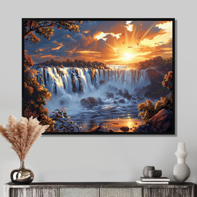 Lever de soleil sur les chutes d'Iguazu en Argentine II - Art mural dans la jungle, salon