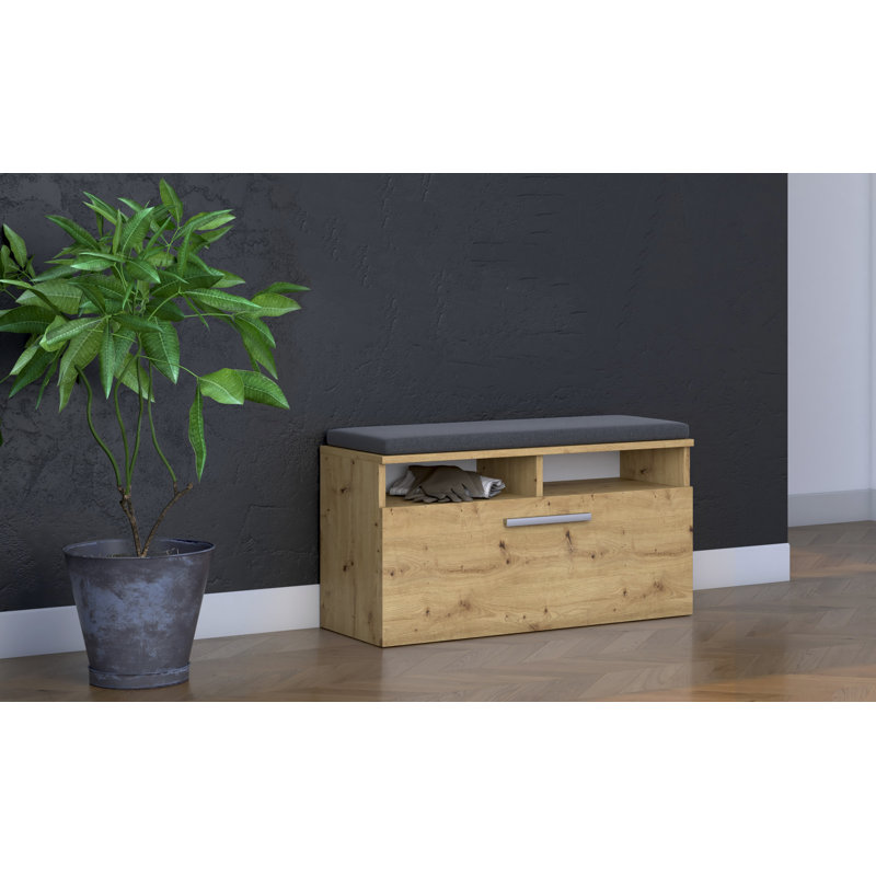 Losh 8 Pair Shoe Storage Bench, Artisan Oak