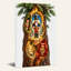 Art mural sur toile bleu et rouge-634448006