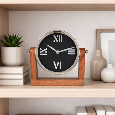 Horloge pivotante ronde en métal Aparicio
