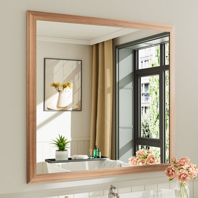 Modern & Contemporary Beveled Metal Framed Rectangular/Square Bathroom Vanity Mirrors with HD Tempered Glass