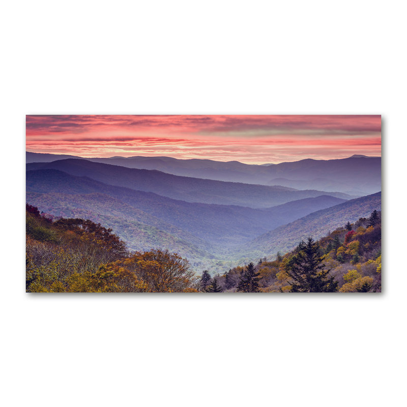Sunset Mountains - Wrapped Canvas Print, No Frame, 70cm H x 140cm W