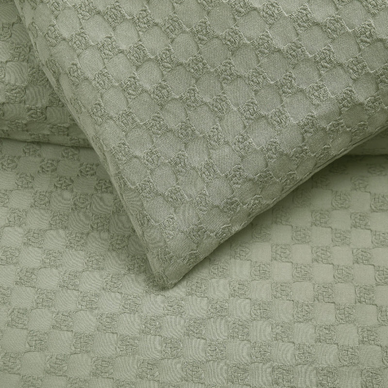  Texture tissée crème, Grand édredon + 2 taies décoratives standard, Cream
