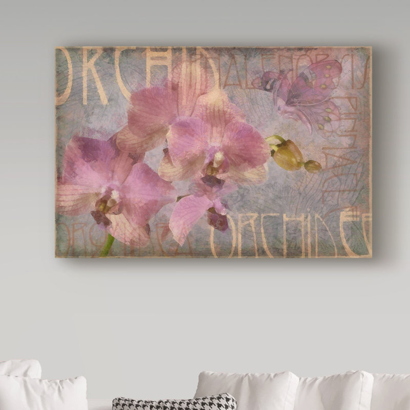 « orchidée i », reproduction d’impression sur toile tendue, H 12 po x l 19 po