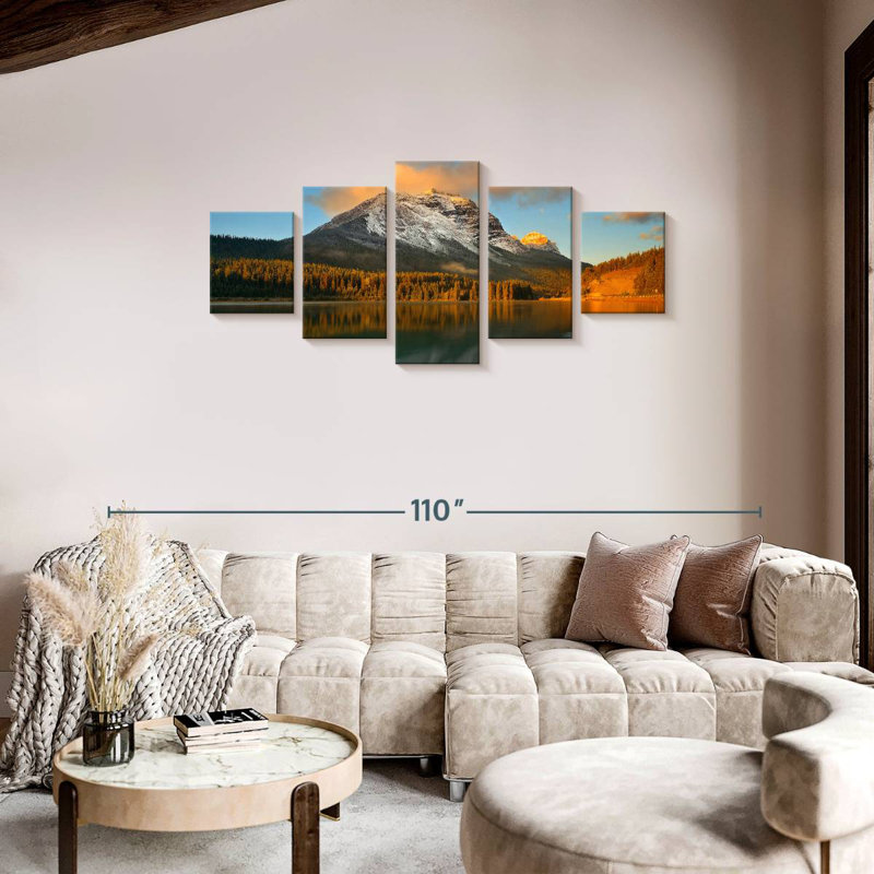 Alvord Banff Mountain Sunset, 34" H x 74" W