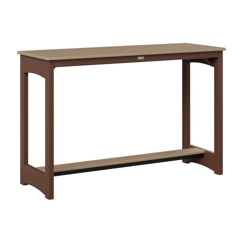 Table de bar Berlin Gardens, 38.5" H x 60" W x 22" D, Chocolat / Brun, Bois vieilli