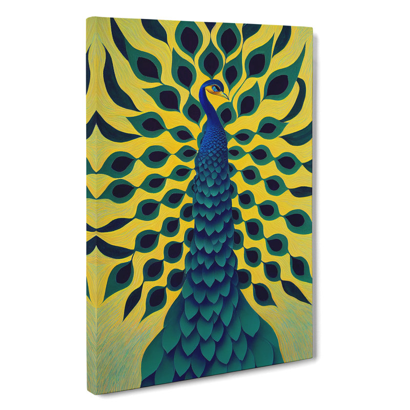 Peacock Abstract No.5 - Wrapped Canvas, 50cm H x 35cm W x 3cm D