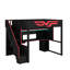Lit mezzanine de jeu avec bureau et escalier, structure de lit mezzanine en bois massif avec lumières DEL, ports USB et tablettes