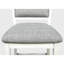 Chaise de salle à manger de style 2 pièces à hauteur de comptoir - Revêtement en lin blanc et gris, bois massif et repose-pieds de 2 pieds-1682122570-1682122580