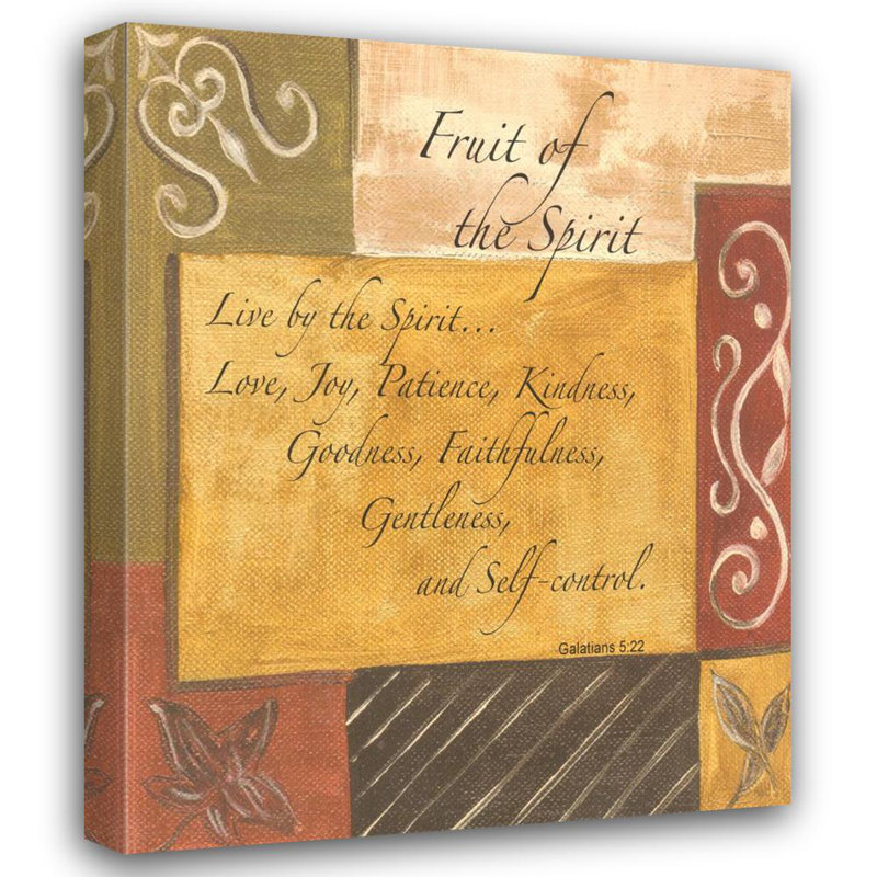«Words to Live By, Decor ... Fruit of the Spirit» (panneau), H 18 po x l 14 po