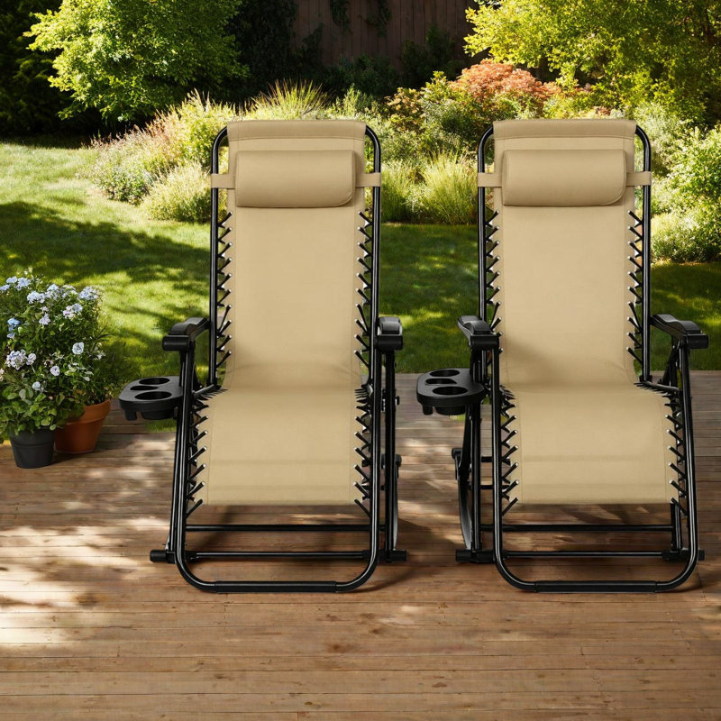 Chaises longues réglables pour patio, ensemble d'extérieur portatif moderne en maille d'acier