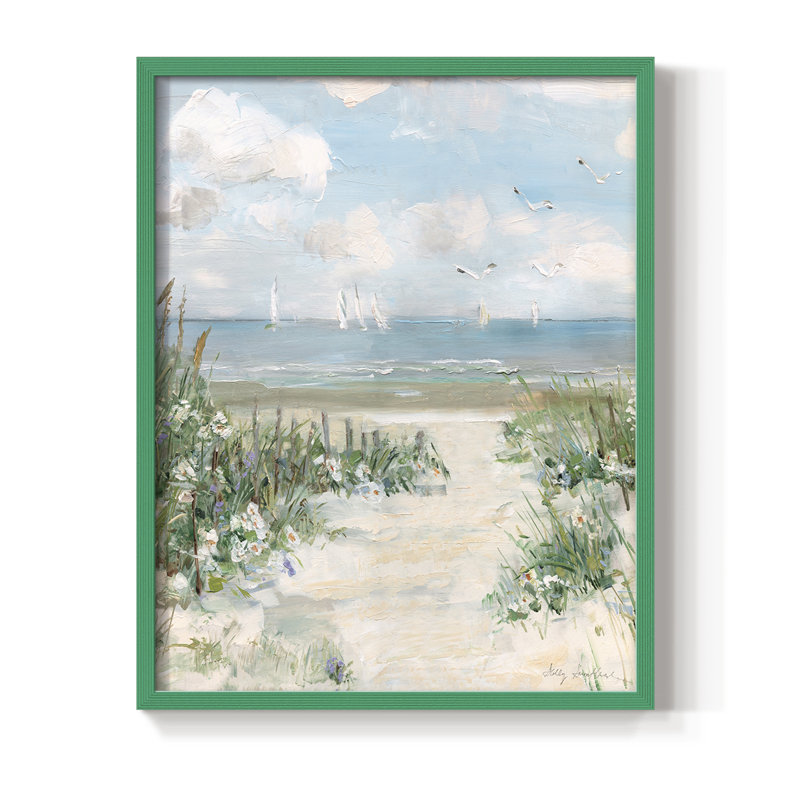 Anchors Away, reproduction encadrée - bois massif, H 21 po x l 17 po, Vert