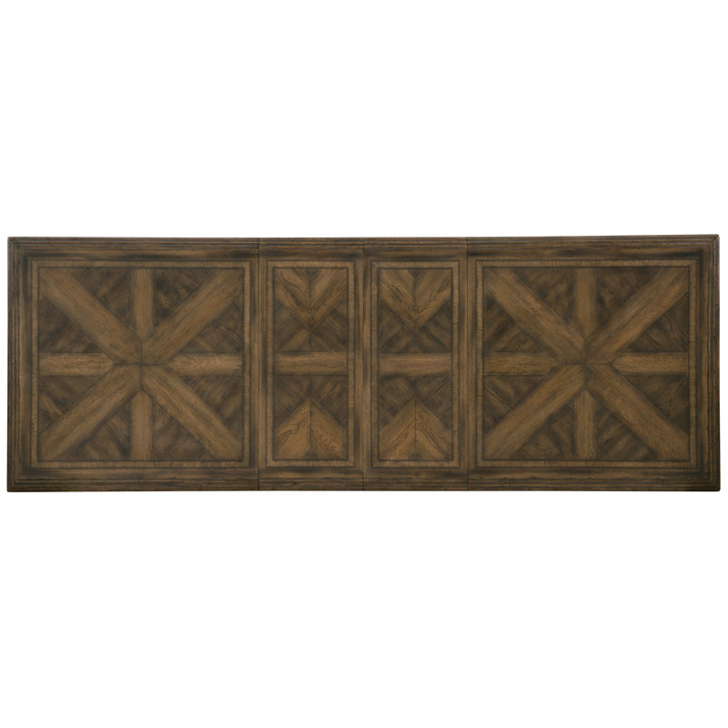 Hill Country Black and Brown Extendable Dining Table