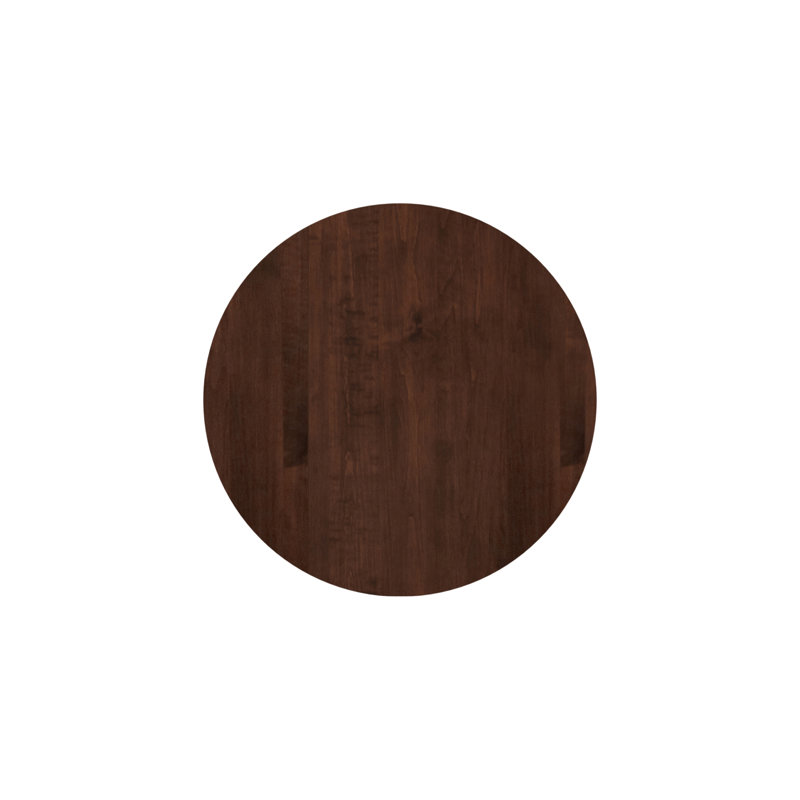 Ledford Maple Round Solid Wood Dining Table, Java, 29" H x 42" L x 42" W