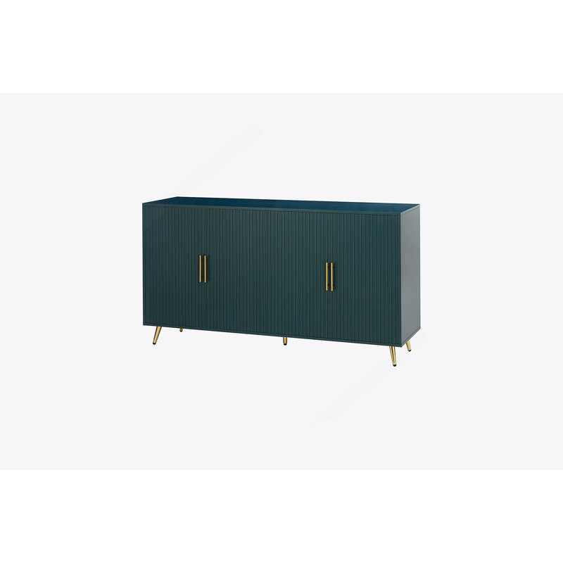 Panneau latéral en bois avec armoire de rangement et tablettes réglables, console média pour le salon et la chambre à coucher