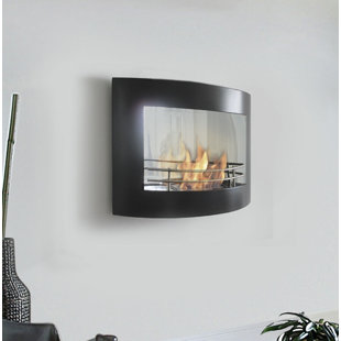 PURLINE 60cm W Black Bio-Ethanol Fireplace