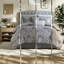 Ensembles de literie en coton luxueux, motif damassé gris, chambre à coucher confortable