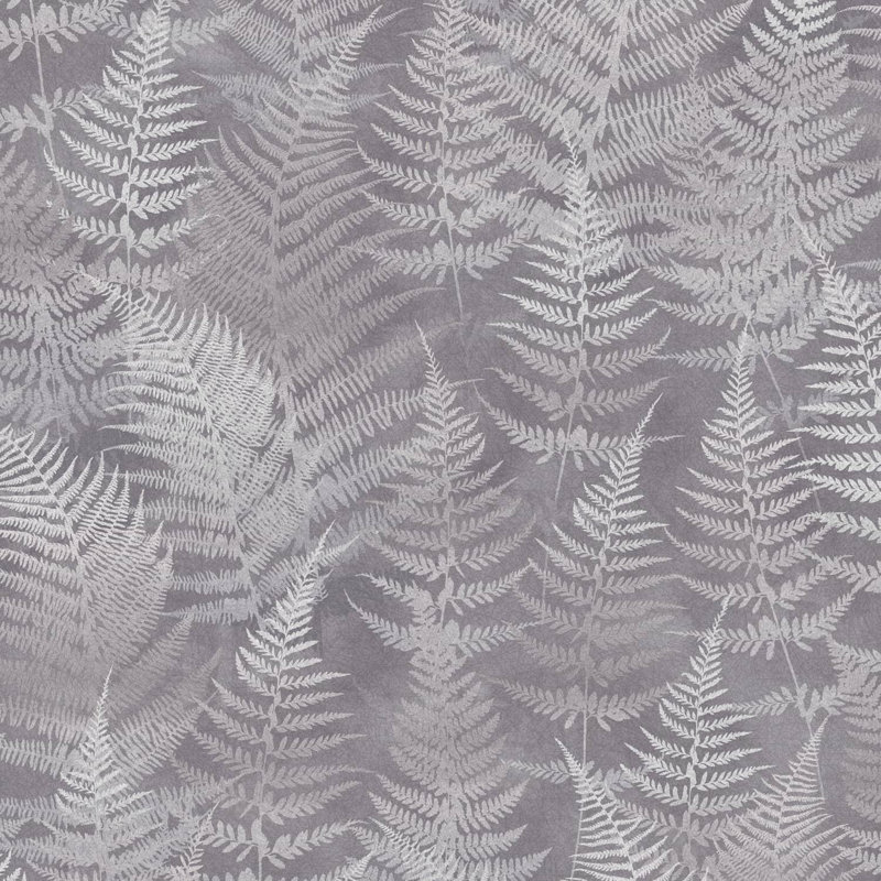 Clarissa Hulse Woodland Fern Floral Wallpaper, Grey/White