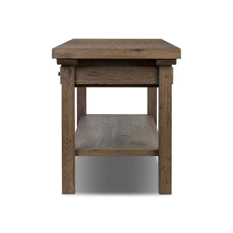 Tobiah Kitchen Island-Brown Oak