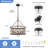 5-light Industrial Farmhouse Drum Caged Chandelier