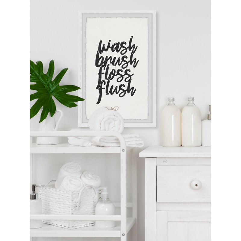 " Wash And Flush " by Marmont Hill, 12" H x 8" W x 1.5" D