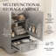 Meuble-lavabo compact compact autoportant en bois massif avec plateau en céramique blanche-133469351