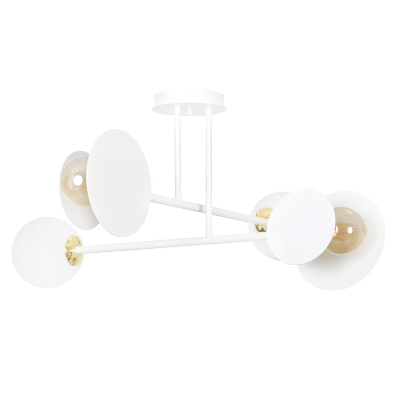 Cifuentes Glass Semi Flush Mount, White