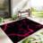 Electric Pink Lightning Area Rug, Soft And Lightweight, Suitable For All Seasons, Easy To Maintain And Easy To Clean, Machine Washable Carpet Floor Mat, Suitable For Living Room, Bedroom, Hallway, Balcony, Office, Room Decor, Home Decor, Outdoor Decor-1245013326