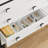 Commode double 8 tiroirs de 63 po de largeur avec pieds droits
