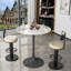 Cleofus Round Metal Base Dining Table-2073071967-2066672970-2074318863