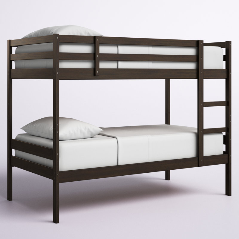 Lit superposé simple Tennie, matelas non inclus, Café