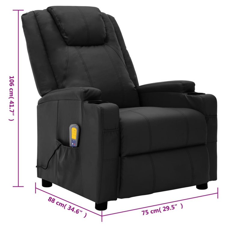 Homall Electric Power Lift Recliner Chair PU Leather for Elderly with  Massage and Heating Ergonomic Lounge