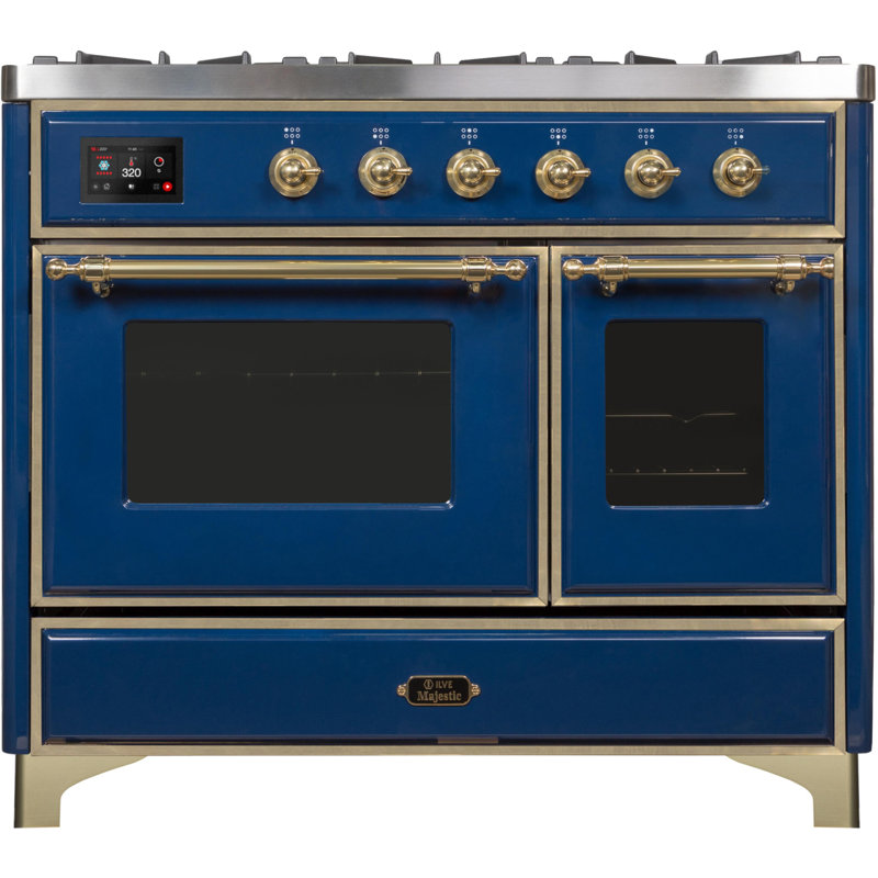 Majestic II 40" 3.82 cu. ft. Freestanding Dual Fuel Range with Griddle, Liquid Propane, Matte Graphite/Chrome