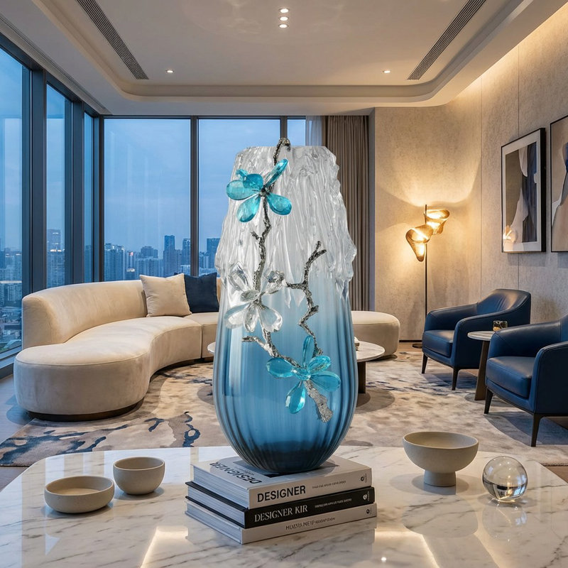 Vase givré Glacier Bloom 15 po                                                                      