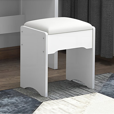 Fashion Vanity Desk with Mirror, Adjustable Lights, and Chair, 4 Drawers for Makeup and Storage