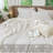 MooMee Striped Sheet Set 100% Washed Cotton Linen Like Textured Breathable Lightweight-120795467-118739905