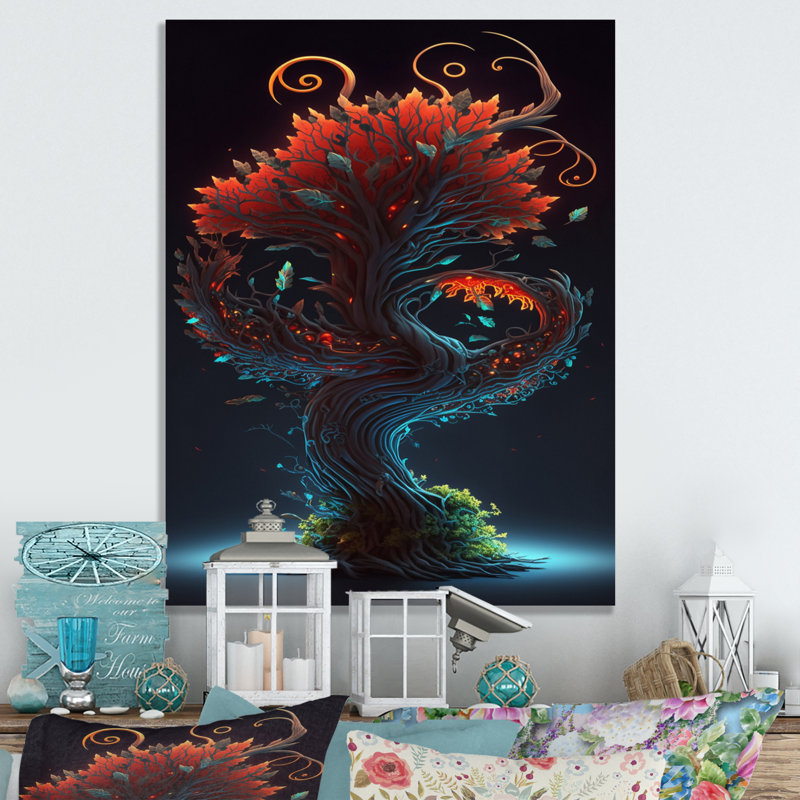 Bonsai I - reproduction sur toile, H 20 po x l 12 po x P 1 po, Toile tendue