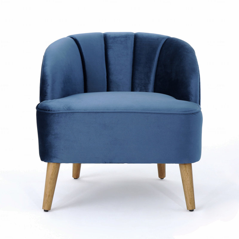 Basic Accent Chair, Brown, 28" H x 27.5" W x 28.5" D, Blue