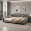 Lit de jour Queen moderne de luxe capitonné, gris-1546583119