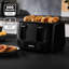 GEEPAS 4 Slice Toaster | 6 Browning Levels with Cancel Function | For Thin Small Bread Slice | 2 Independent Controls 2 Removable Crumb Trays Cool Touch High Lift | 1 Yr Warranty 1400W-86794885