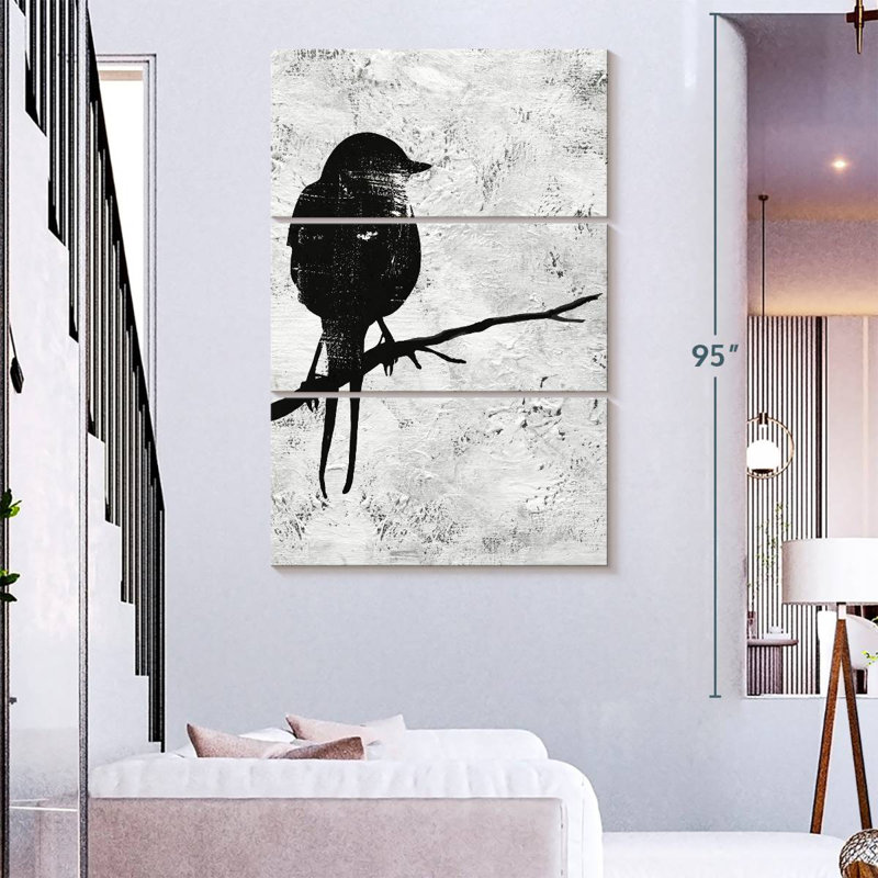 Brampt Night Bird Silhouette I, 74" H x 48" W